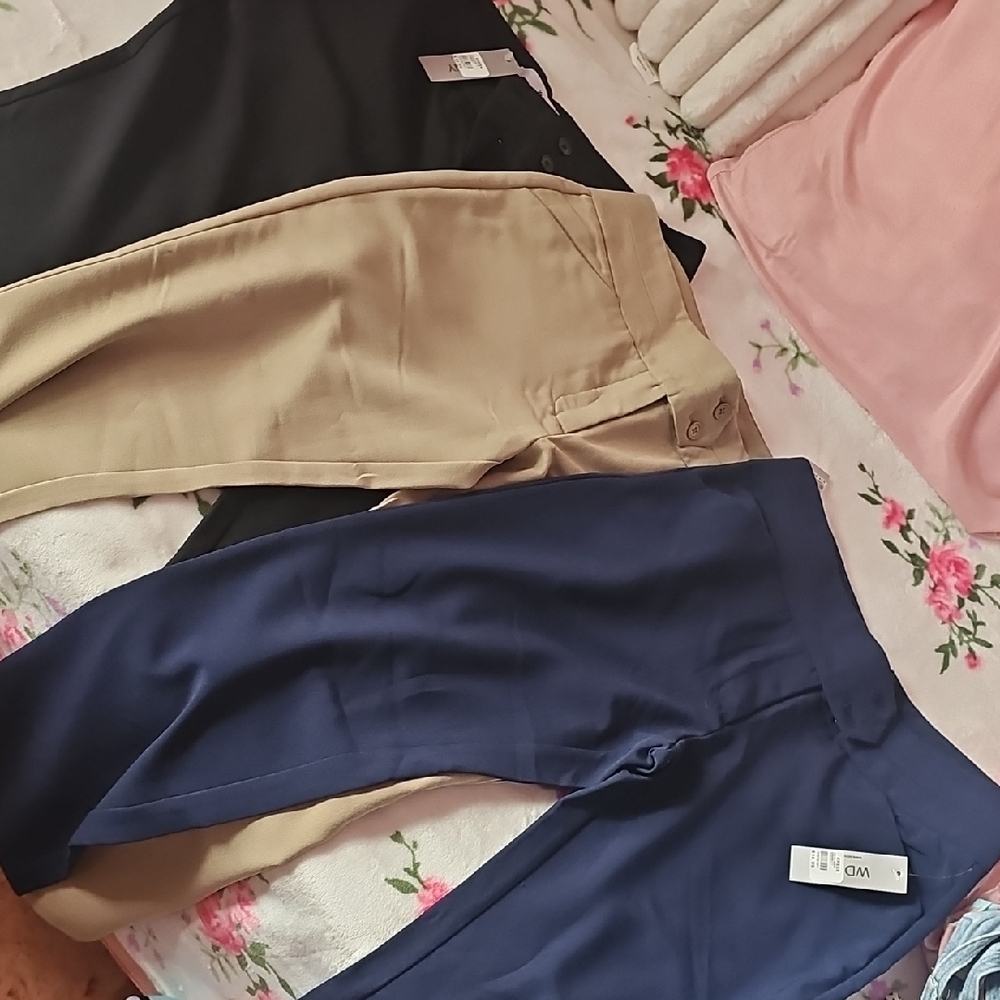 BUNDLE Stylish Black, Tan, and Navy Pants Set